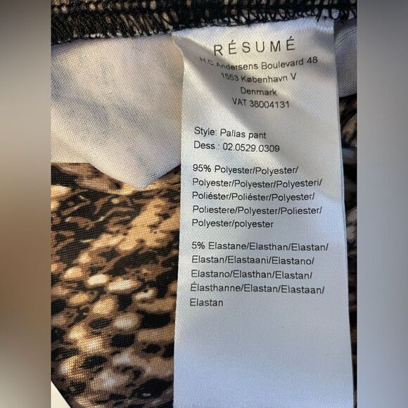 NWT Intermix Resume’ Pallas Python Pull On Pants M - Picture 9 of 10